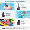 imagePULIDIKI Electric Air Pump for Inflatables Air Mattress Pump with 3 Nozzles Inflator Deflator Quick Air Pump for Air Mattress Beds Pool Toys Raft Boat Swimming Rings AC 110V 130W