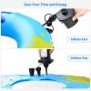 imagePULIDIKI Electric Air Pump for Inflatables Air Mattress Pump with 3 Nozzles Inflator Deflator Quick Air Pump for Air Mattress Beds Pool Toys Raft Boat Swimming Rings AC 110V 130W