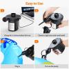 imagePULIDIKI Electric Air Pump for Inflatables Battery Air Pump Rechargeable Air Mattress Pump with 3 Nozzles Inflator Deflator for Air Mattress Beds Air Sofa Boat Pool Toys Swimming Rings