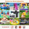 imagePULIDIKI Electric Air Pump for Inflatables Battery Air Pump Rechargeable Air Mattress Pump with 3 Nozzles Inflator Deflator for Air Mattress Beds Air Sofa Boat Pool Toys Swimming Rings