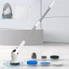 imageElectric Spin Scrubber Cordless Cleaning Brush Electric Scrub Brush with 7 Replaceable Brush Heads Power Scrubber Shower Scrubber with Long Handle for Cleaning Bathroom Tub Tile Floor