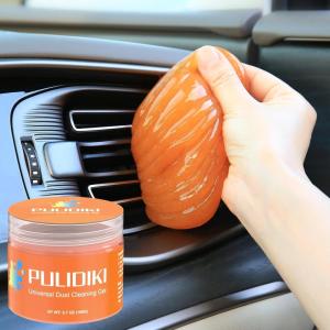 imagePULIDIKI Car Cleaning Gel Car Putty Car Cleaning Kit Car Interior Cleaner Slime Car Cleaning Supplies Auto Detailing Tools Car Accessories Car Gifts for Women Men Keyboard Cleaner OrangeOrange
